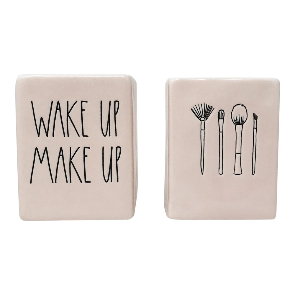 Rae Dunn Wake up Make up brush holder